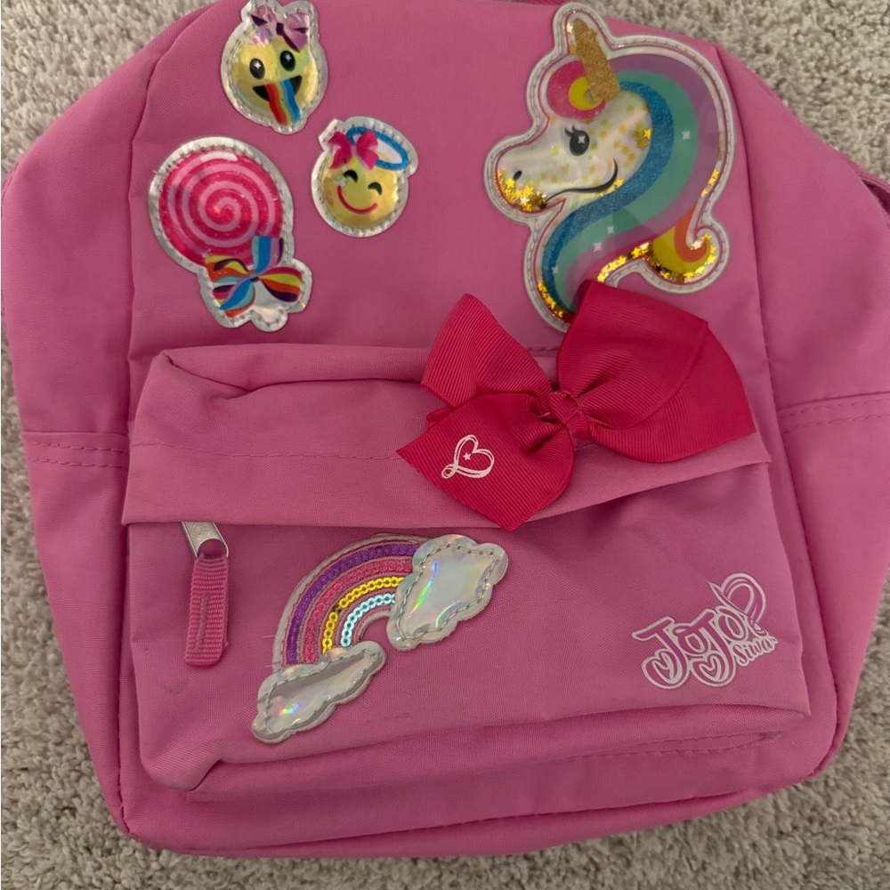 Jojo Siwa pink mini backpack with bow